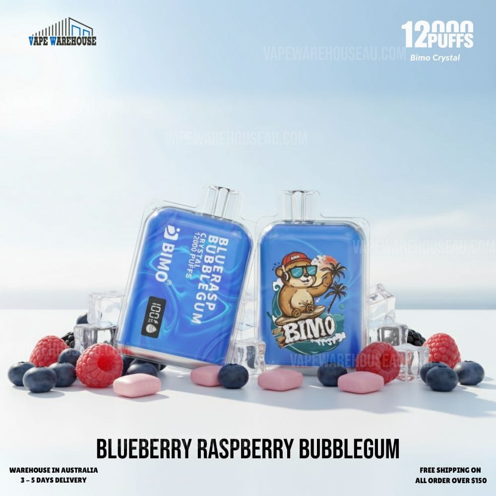 BIMO Crystal 12000 Puffs Blueberry Raspberry Bubblegum | VAPE WAREHOUSE