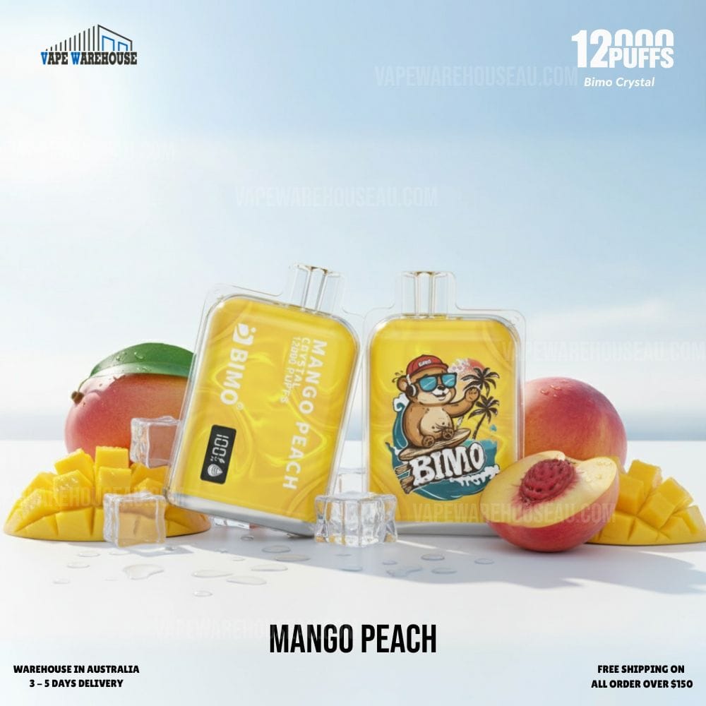 BIMO Crystal 12000 Puffs Mango Peach 1 BIMO Crystal 12000 Puffs Mango Peach