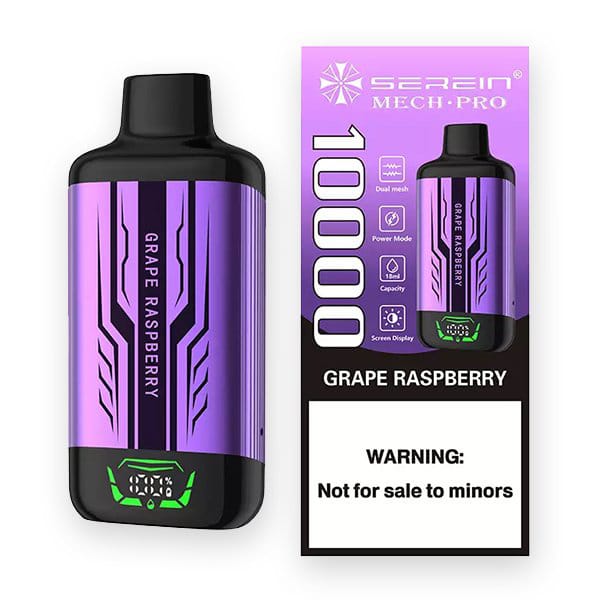 SEREIN MECH-PRO 10000 Puffs Grape Raspberry 1 SEREIN MECH-PRO 10000 Puffs Grape Raspberry