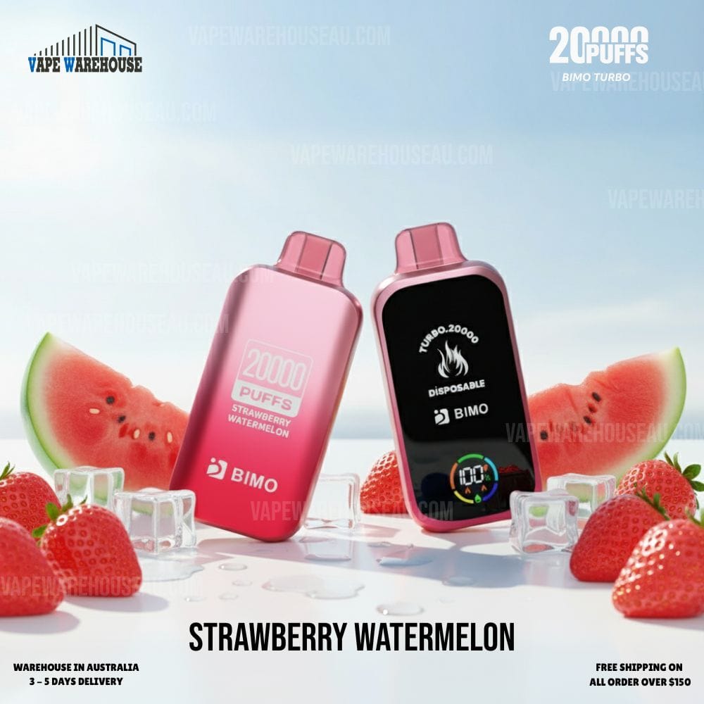 BIMO Turbo 20000 Puffs Strawberry Watermelon 1 BIMO Turbo 20000 Puffs Strawberry Watermelon