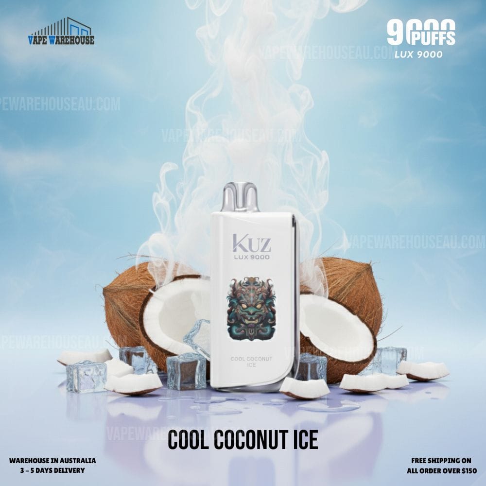 Kuz LUX 9000 Puffs Cool Coconut Ice 1 Kuz LUX 9000 Puffs Cool Coconut Ice