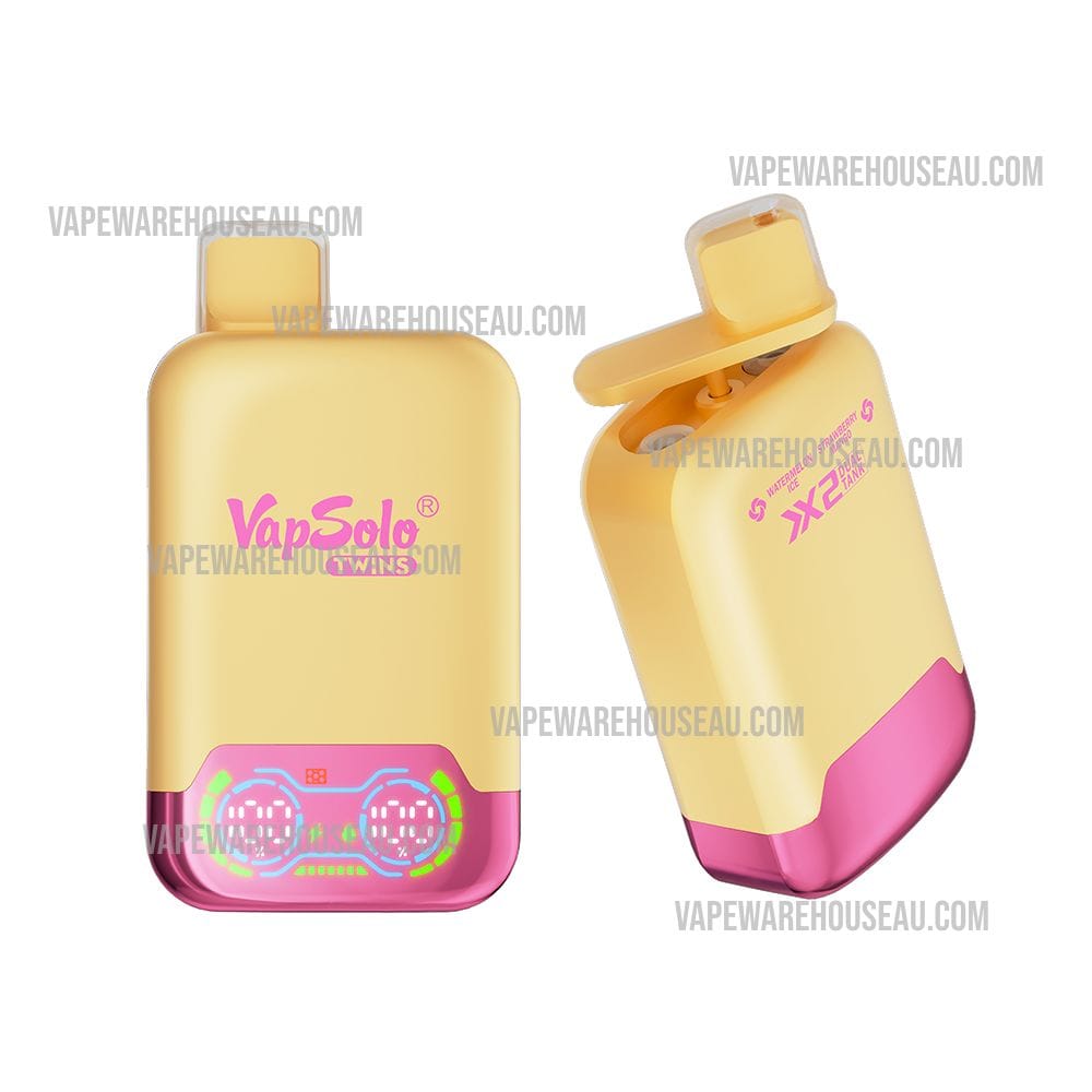 vapsolo twins 20000 VapSolo Twins 20000 Puffs Watermelon Ice & Strawberry Mango