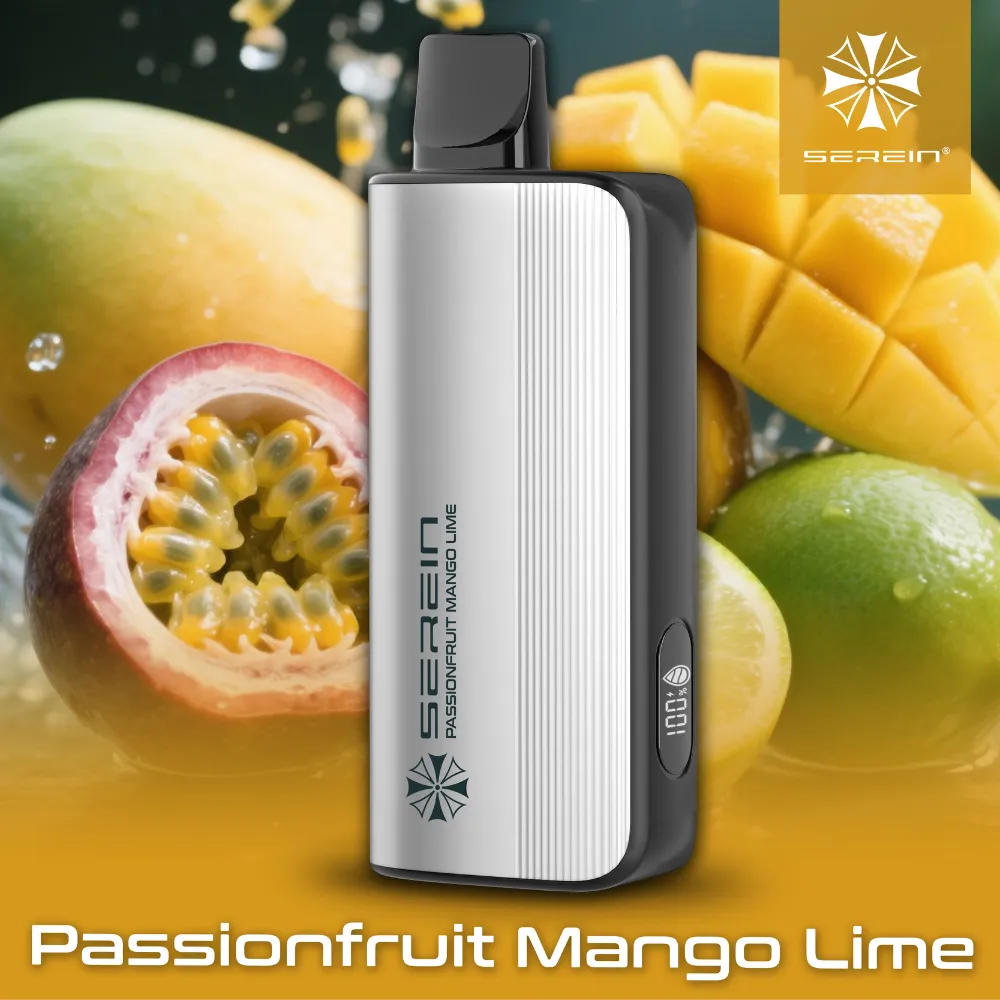SEREIN MECH 12000 PUFFS PASSIONFRUIT MANGO LIME 1 SEREIN MECH 12000 PUFFS PASSIONFRUIT MANGO LIME
