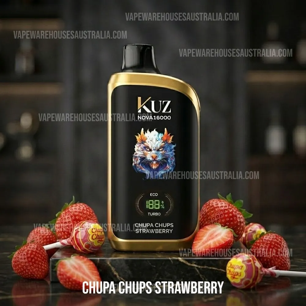 KUZ Nova 16000 Puffs Chupa Chups Strawberry 1 KUZ Nova 16000 Puffs Chupa Chups Strawberry
