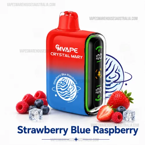 Crystal Mary Pulse 20000 Puffs Strawberry Blue Raspberry 1 Crystal Mary Pulse 20000 Puffs Strawberry Blue Raspberry